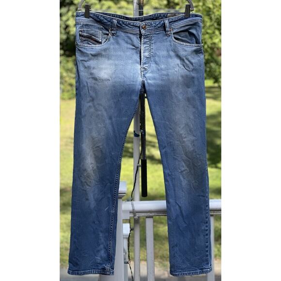 Diesel Jeans Mens 36 Blue Denim Waykee Straight Leg Size W36 L32 - Picture 1 of 9